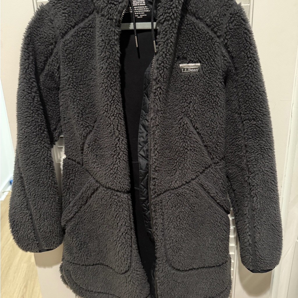 L.L. Bean Women's Charcoal Teddy Jacket
